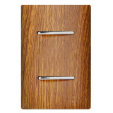 Conjunto Interruptor Duplo (1 Simples + 1 Paralelo) 4x2  - Novara Cumaru Cromado